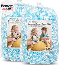 Bean Bag Filler,10Lbs Shredded Memory Foam Filling, Added Gel Particles, Very So