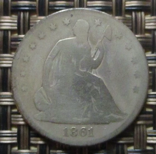 1861 Seated Liberty Half Dollar