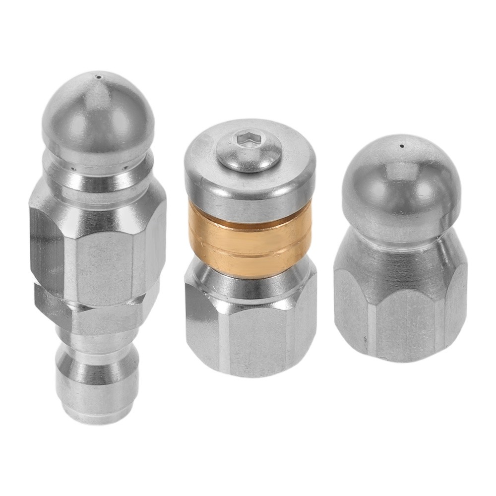 3 Pcs Cleaning Nozzle Set Car Washing High Pressure Hose Attachment