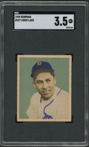 Eddie Lake #107 1949 Bowman card