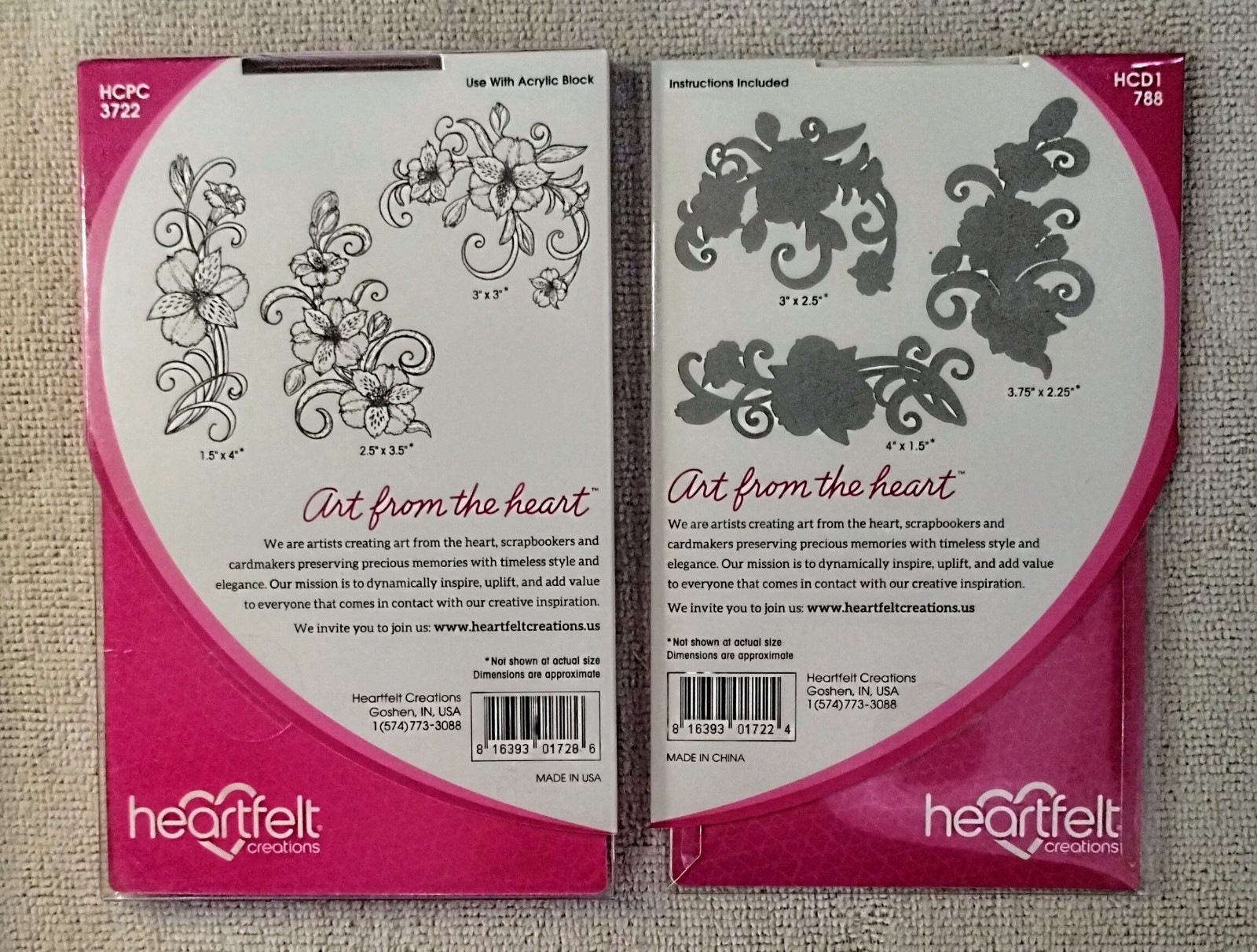  Heartfelt Creations Sunrise Lily Swirls Dies  Stamps Set