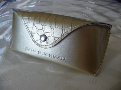 DANA BUCHMAN Brillenetui Sonnenbrillen Etui Gold NEU