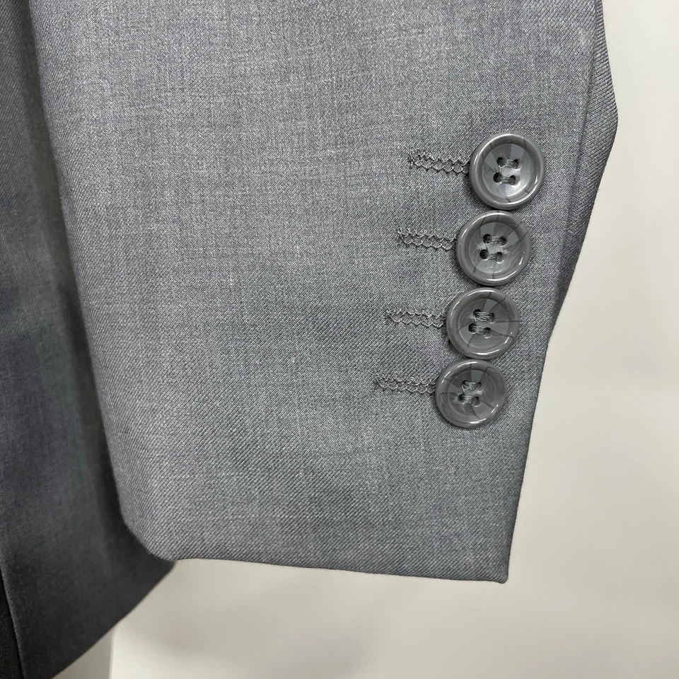 Куртка мужская West End Blazer 36R серая однотонная полиэстер двойная вентилируемая две кнопки - Изображение 4 из 4