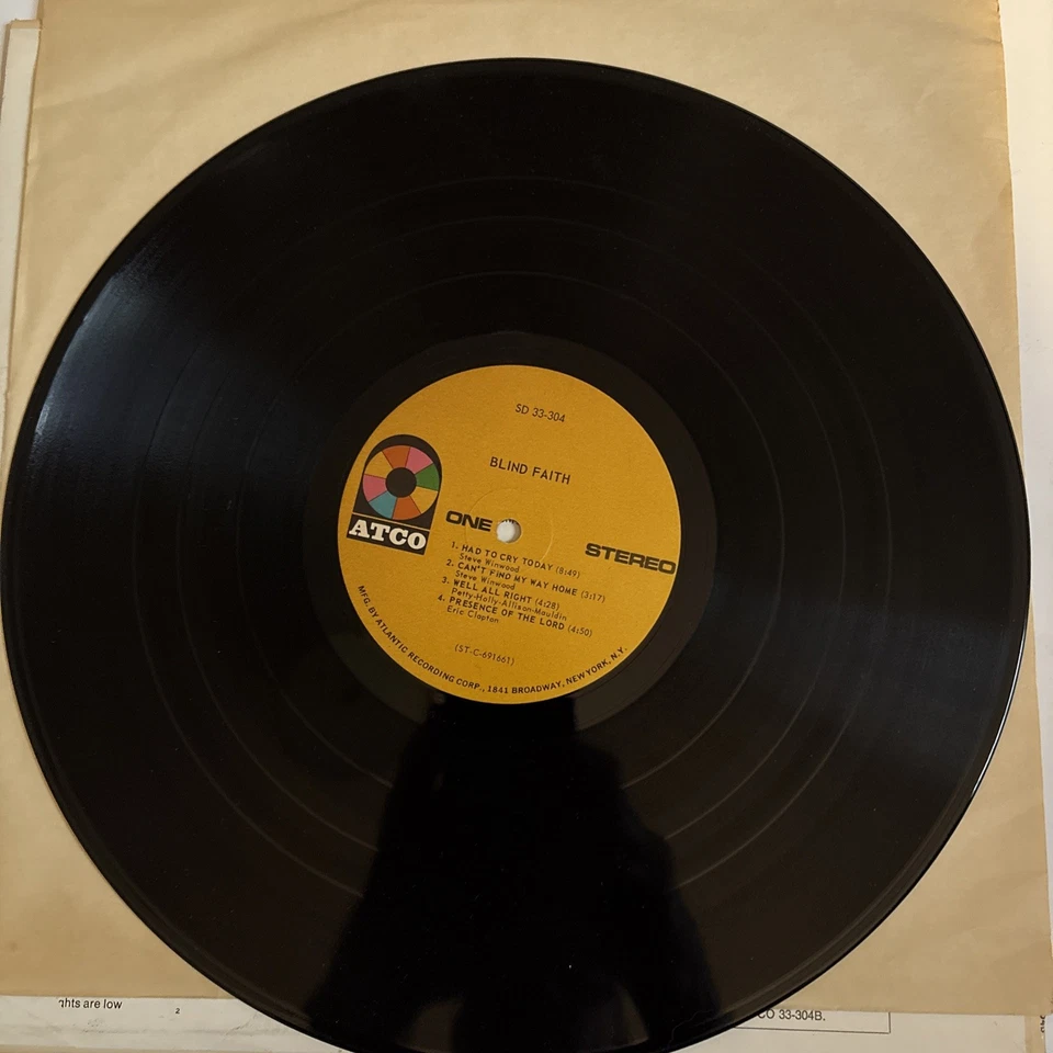 Blind Faith - Blind Faith LP OG 1969 press EX cond Clapton Winwood blues rock - Image 3 of 3