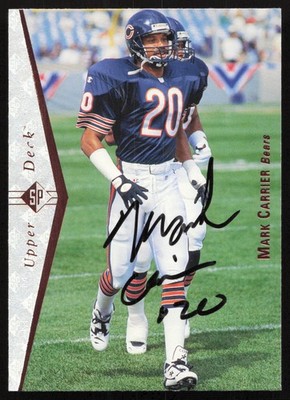 Mark Carrier Autographed 1995 Upper Deck SP Card #38 Chicago Bears