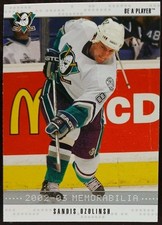 2002 - 2003 ITG Be A Player Sandis Ozolinsh Memorabilia Update Series Hockey
