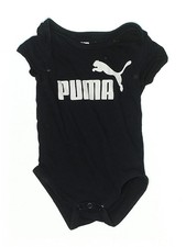 Puma Boys Black Short Sleeve Bodysuit 6-9 Months