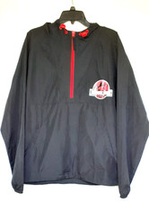 Universal Studios Mens Jurassic Park Windbreaker Hooded Jacket Size Medium Black