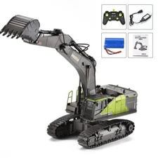 2.4G Remote Control 22CH 1/14 HUINA 1593 RC Excavator RTR Digger Toy W/Battery