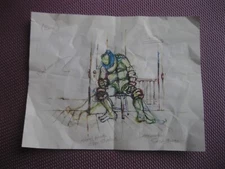 Ninja Turtles 1990 Movie Leonardo Sketch ART PRINT 8x10 1:1 prop replica
