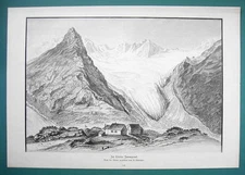 AUSTRIA Tyrol Alps Zemmgrund Zillertal - 1890s Victorian Era Print