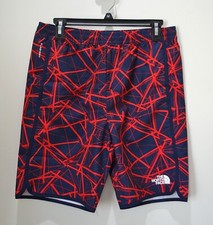 NWT BOYS THE NORTH FACE CLASS V PULL ON SWIM SHORTS RED/BLUE SZ S/REG, XL/REG