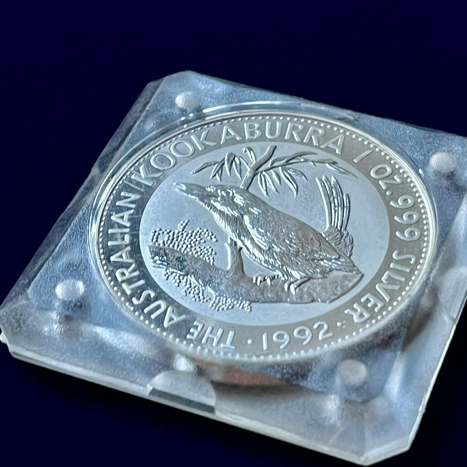 AUSTRALIA ONCIA ARGENTO .999 KOOKABURRA 1992  1 DOLLARO KM#164 MONETA 1 OZ - Immagine 4 di 4