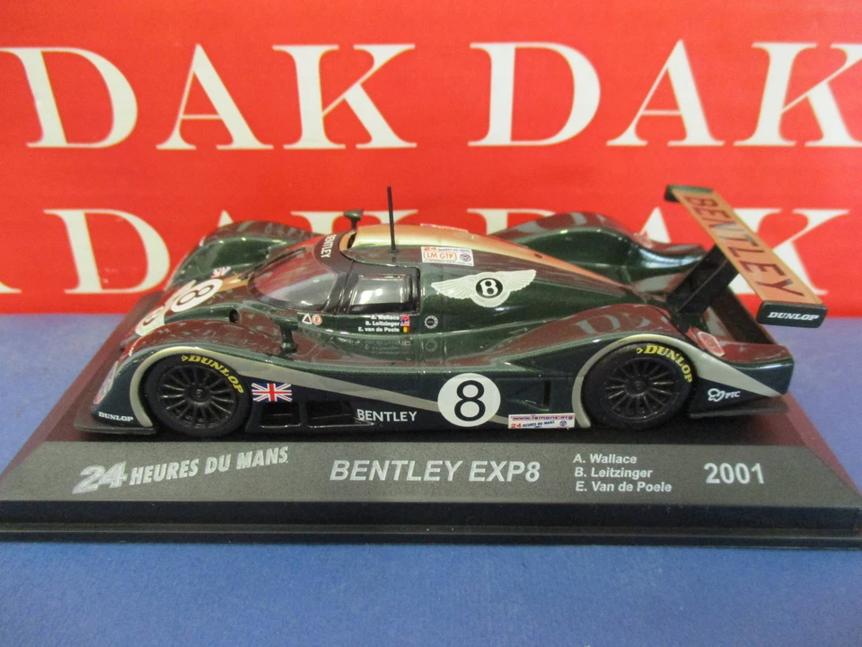 Die cast 1/43 Modellino Auto Bentley EXP8 24H Le Mans 2001 A. Wallace - Immagine 2 di 4