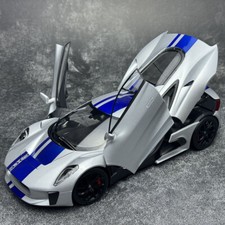 1/18 Almost Real Jaguar C-X75 Silver With Blue Stripes Diecast Model Car Gifts