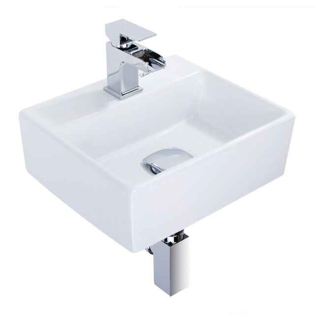 Modern 60cm X 50cm Ceramic Basin Wall Hung Bathroom Utility Sink For - Small Wall Hung Utility Sink