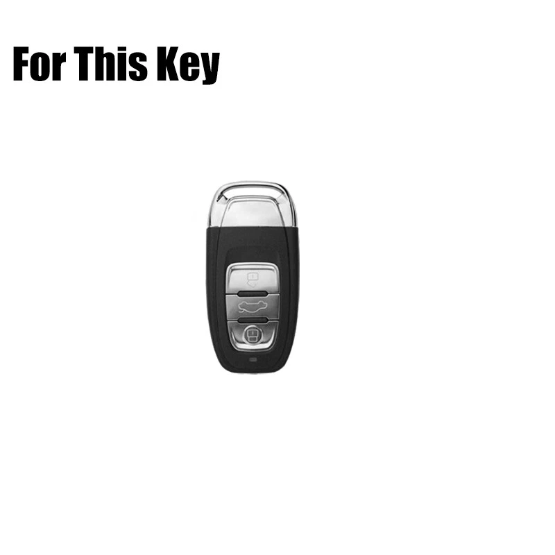 Funda de cuero genuino para llave de coche para Audi S3 S4 S5 TT A6 A7 A8 Q3 Q5 Q7 A4 A5 Foto 2 de 4