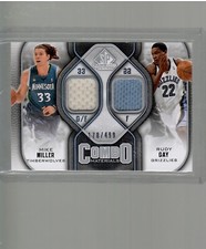 MIKE MILLER RUDY GAY DUAL JERSEY 170/499 2009 10 UD GAME USED BASKETBALL