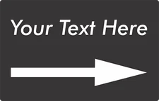 Personalized Aluminum Sign Customized With Your Message with Arrow 12 In x 18 In