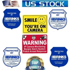 Surveillance Security Cameras Video Sticker Warning Decals Outdoor Sign Lot