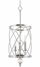 Chandelier- Brushed Nickel/ 3 Light: Kira Home Eleanor 13in Traditional