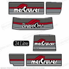 Fits Mercruiser 1986-1998 7.4 Bravo One Decals