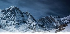 Landscape mountains snowy peak nature Custom Gaming Mat Desk