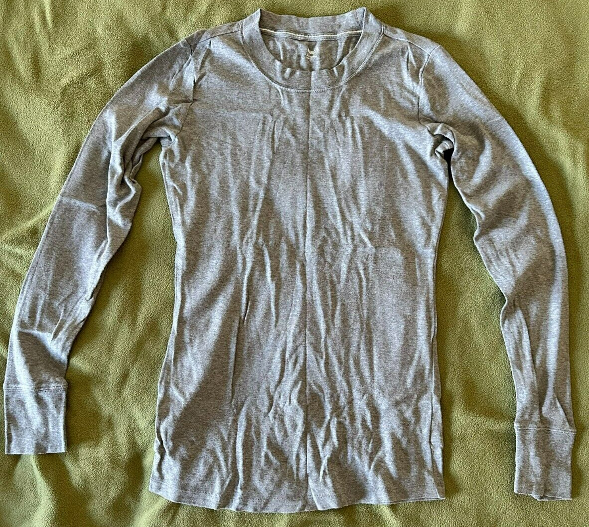 GAP supersoft solid HEATHER GRAY long sleeve t-SH… - image 7