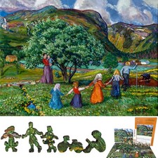 Wooden Puzzle for Adults by FoxSmartBox - 225 Pcs - Summer and Playing Children