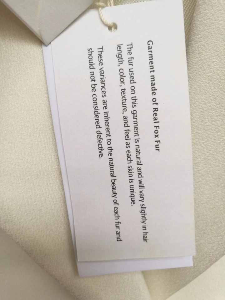 NWT 3.1 Phillip Lim white 100% Finnish fox fur sleeve coat US10/UK12/EU42 £1795 - Image 3 of 4