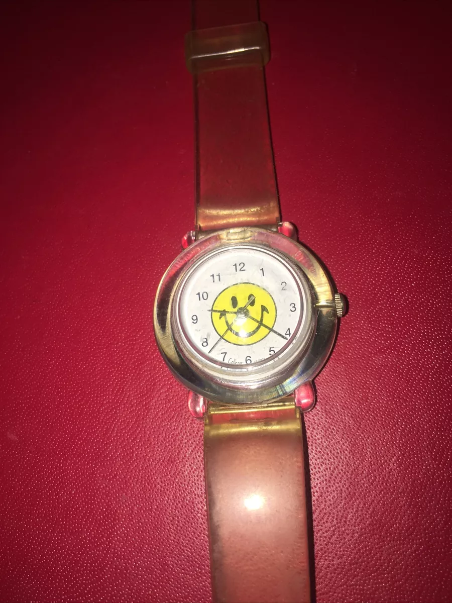 Vintage smiley cheap face watch
