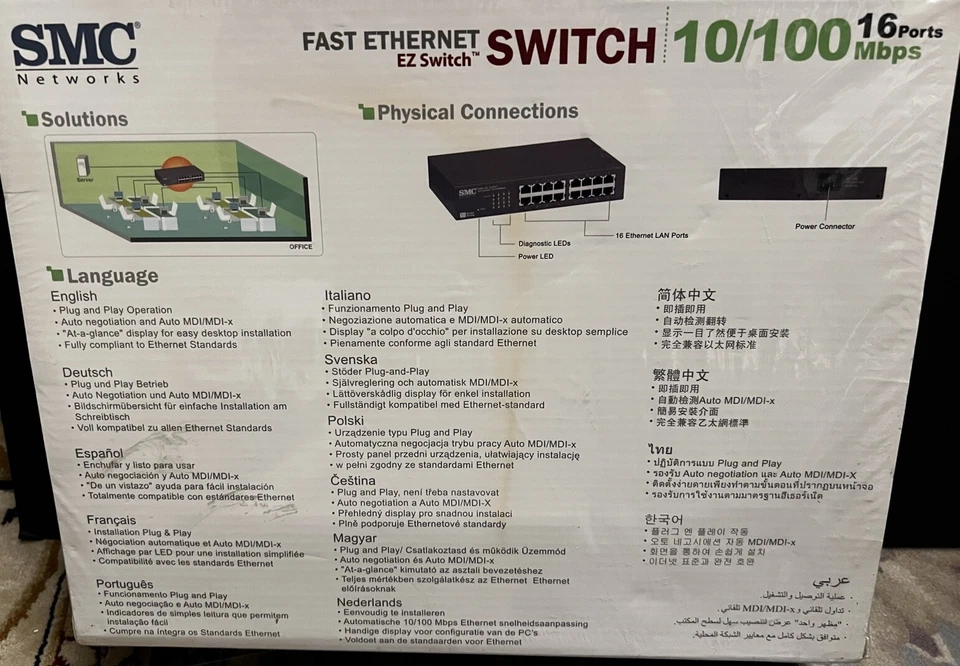 SMC Networks EZ Switch SMC-EZ1016DT BRAND NEW - Image 2 of 4