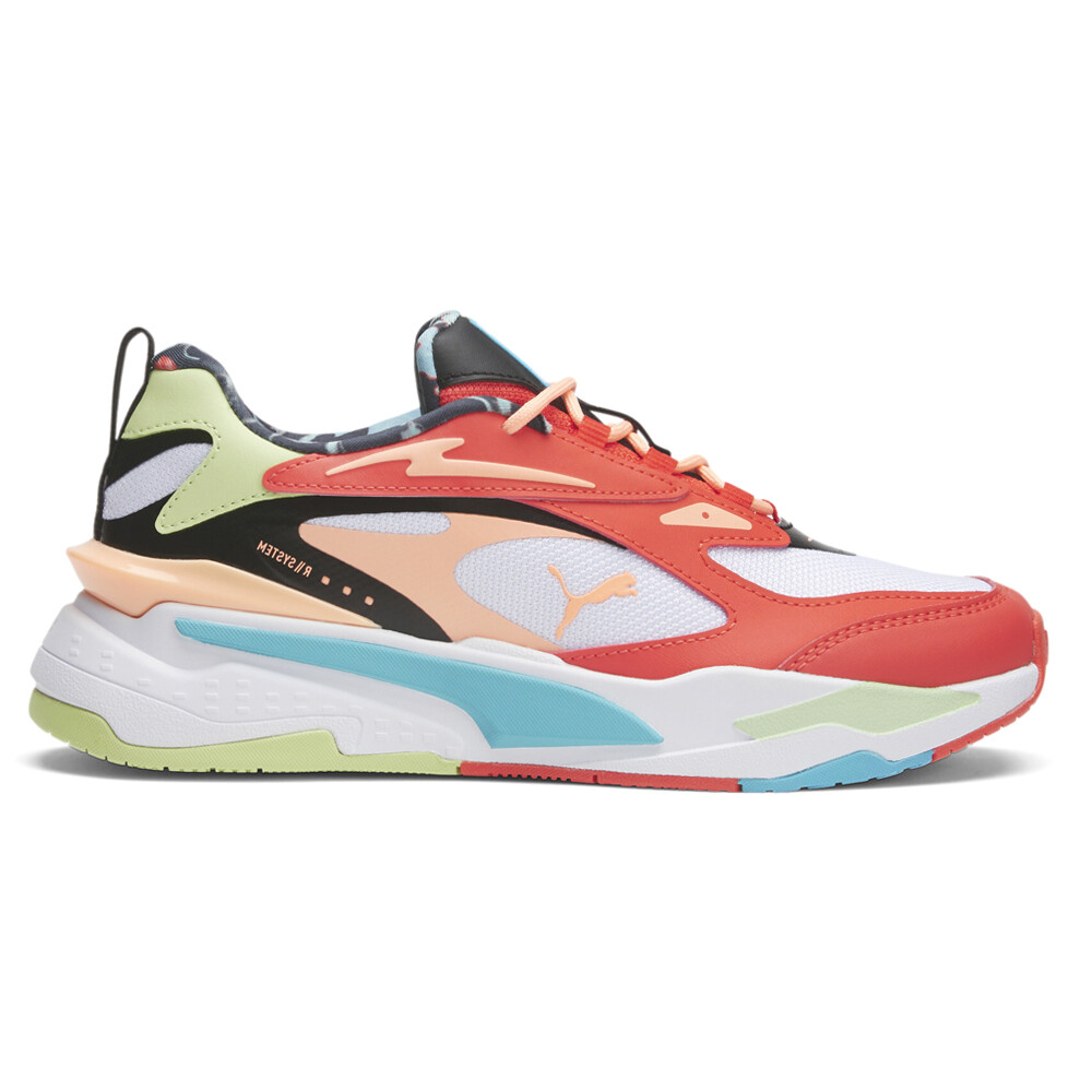 Женские кроссовки Puma RsFast Hf на шнуровке, оранжевые, красные, белые повседневная обувь 38540201