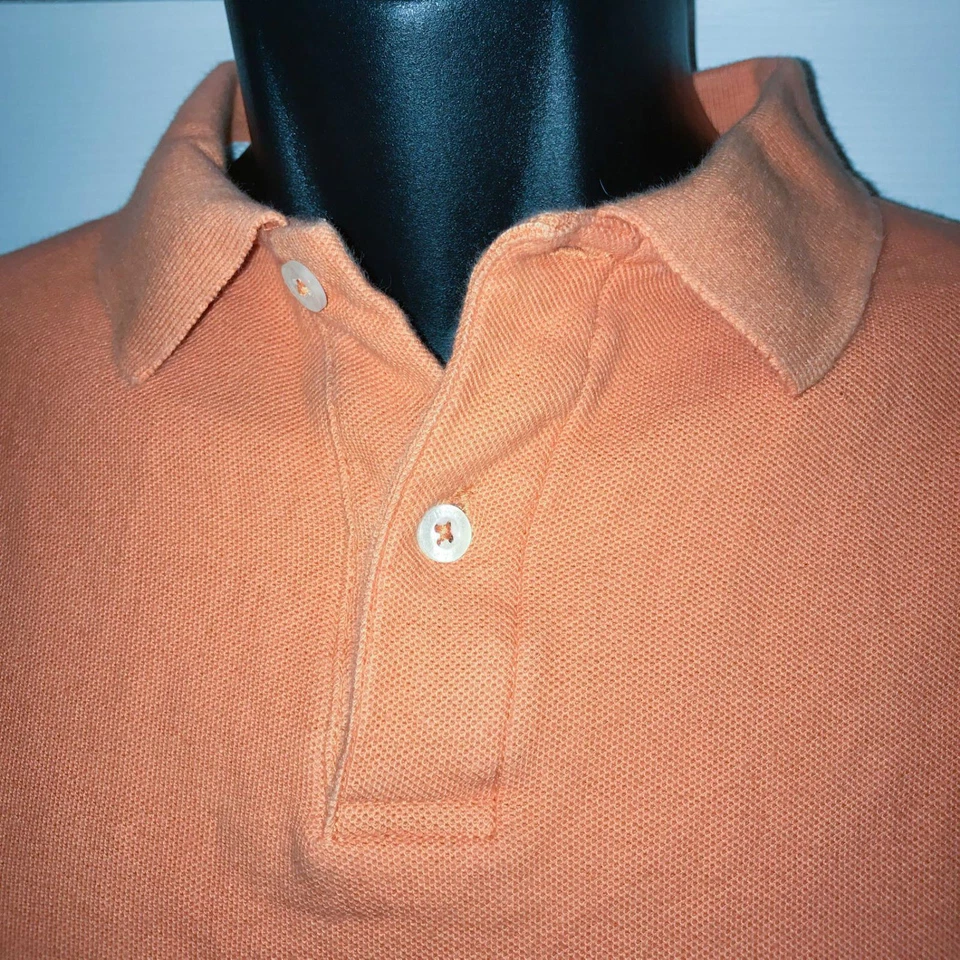 Camisa Polo J. Caqui Niños Naranja Manga Corta Talla Mediana 100% Algodón Foto 3 de 4