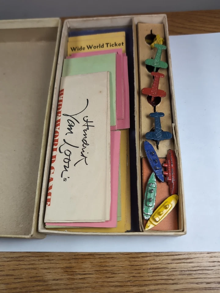 复古 Hendrik Van Loon's Wide World Game 1933 Parker Brothers 著。 无板 — 第 4/4 张图片