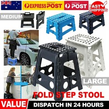 Folding Step Stool Portable Plastic Foldable Chair Store Flat Outdoor AU STOCK