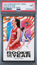 Caitlin Clark RC 2024 PANINI INSTANT WNBA ROOKIE OF THE YEAR #CCROY-A PSA MINT 9