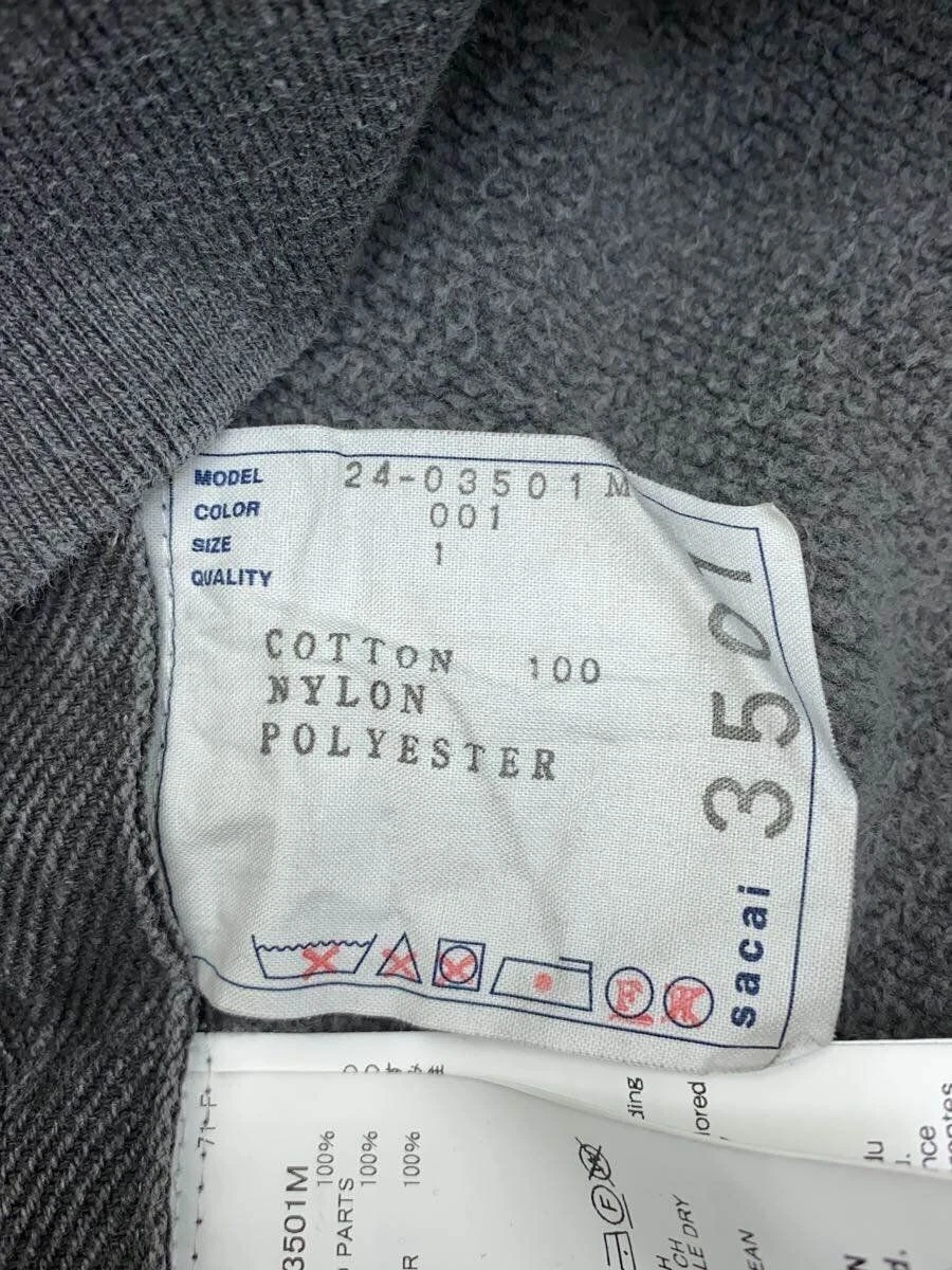 Felpa con cappuccio e zip Sacai Sakai 1 cotone grigio 24 03501M usata
