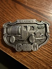 Vintage 1987 Kenworth Motor Trucks 1925 Classics Belt Buckle Pewter
