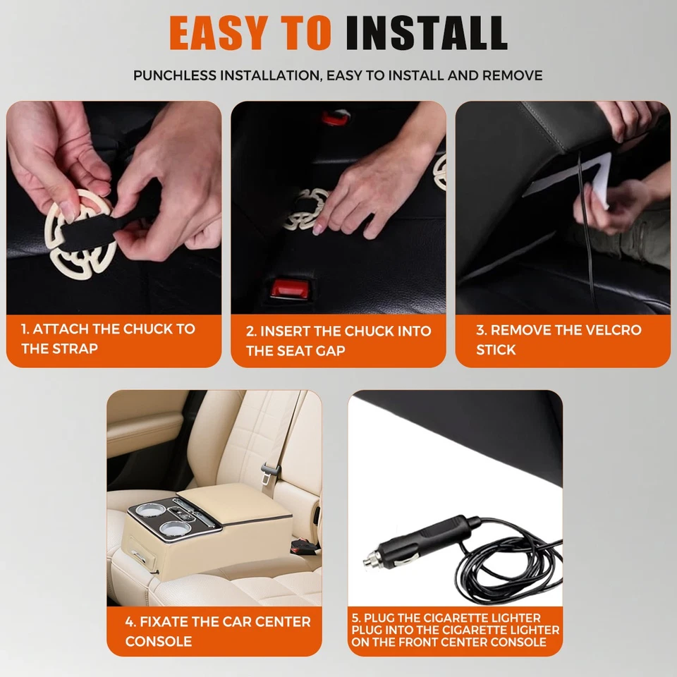 7-цветный обновленный органайзер для сиденья/скамьи грузовика с двойными подстаканниками/держателем для телефона - Изображение 3 из 4