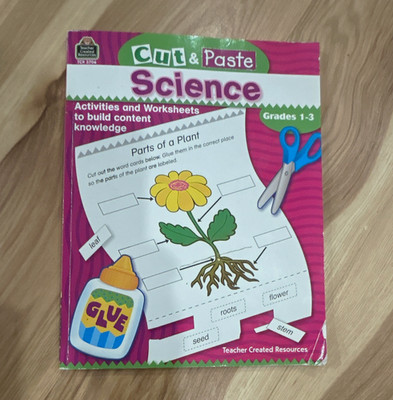 Teacher Created Resources Cut & Paste Science Activity Book Grades 1-3 Paperback