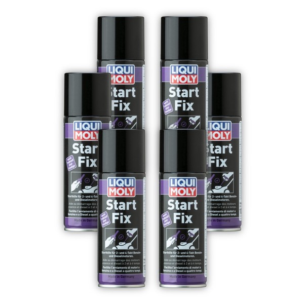 6X Starthilfespray Liqui Moly 1085 Start Fix 2+4 Takt Fahrzeuge Schiff GeräTe-image