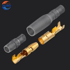 25/50/100 Sets 4mm Bullet Crimp Terminals Male Female Wire Connectors Kit - NEW