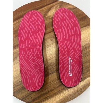 PowerStep Pinnacle Pink Insoles Womens 8 B Width Cushioned Arch Support New WOB