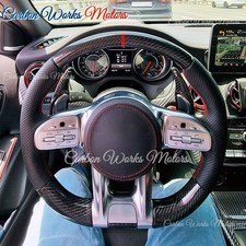 Real Carbon Fiber Steering Wheel For Mercedes-benz Amg A35 C63 S63 E53 Gle Gt Real Carbon Fiber Steering Wheel For Mercedes-benz Amg A35 C63 S63 E53 Gle Gt