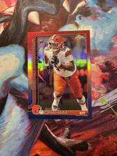 Mason Graham 2025 Topps Chrome NFL Football Red White Blue Refractor