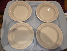 4 Corelle English Breakfast 8 1/2" RIM SOUP PASTA SALAD BOWLS - Nice Condition