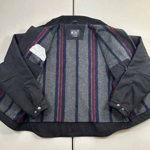 Carhartt Blanket Lined Detroit Jacket Black Relaxed Fit Work Wear Men's Large image 2