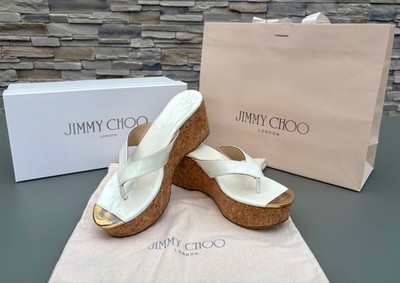 Jimmy Choo Wedges Sandalen weiß