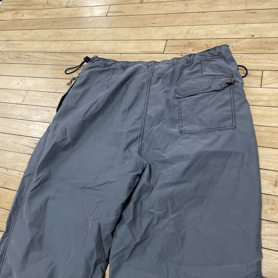 Calça masculina vintage Gap Cargo Tech anos 90 Y2K XL 38-41 cinza paraquedista folgada Sk8 Bleach - Imagem 4 de 4
